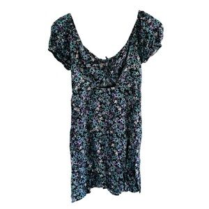 SO Black Floral Blouse
